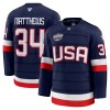 USA 4 Nations Face Off 2025 Fanatics Premium Auston Matthews Navy Trikot - Herren